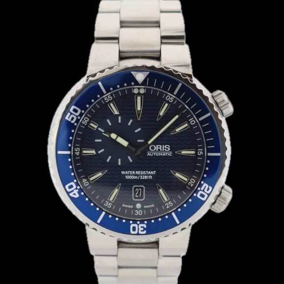 Oris Silver Bracelet with Deep Blue Dial Watch - Picture 4 of 5